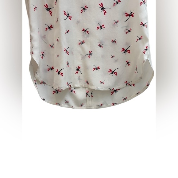 Equipment Femme “Lyle” 100% Silk Sleeveless dragonfly allover printed blouse 🖤 - Picture 6 of 10